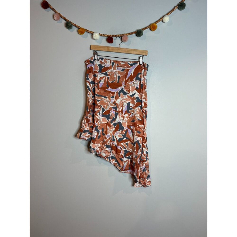 Nine West floral asymmetrical skirt